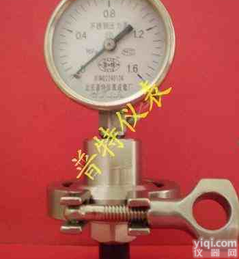 卫生型隔膜<em>压力表</em>，<em>卡箍式</em>隔膜<em>压力表</em>