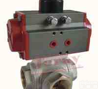 厂家供应<em>气动</em>铜<em>三通阀</em>