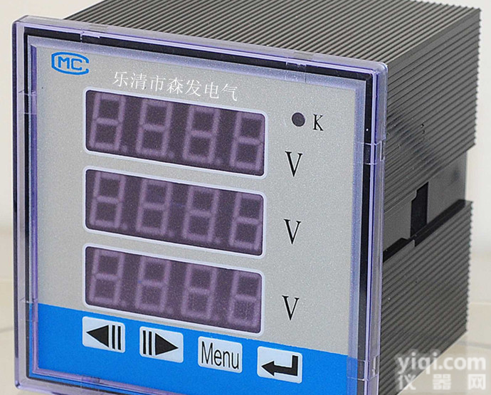 三相智能<em>电压表</em>||PD194U-5B3型号/<em>尺寸</em>代号