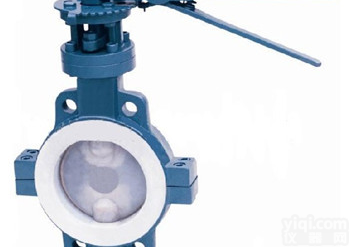 D71F46<em>手动</em><em>对夹式</em>衬氟<em>蝶阀</em>