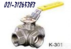 K-301<em>不锈钢</em><em>四通</em><em>球阀</em>-台湾中鼎<em>球阀</em>