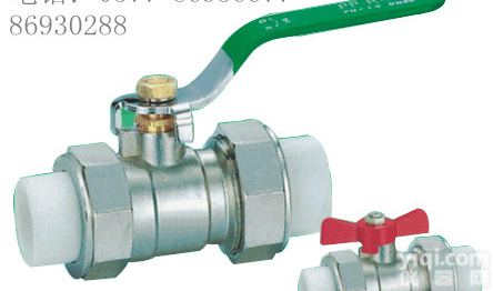 <em>黄铜</em>PP-R<em>球阀</em>双头DN15-DN50-一<em>片式</em>内螺纹<em>球阀</em>