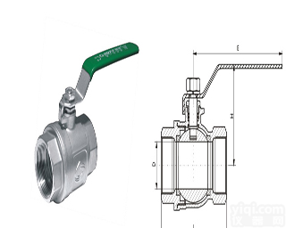 二<em>片式</em>内螺纹球阀（水暖型）-<em>联华</em>阀门