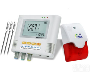 上海<em>直销</em>厂家三路带声光报警温度<em>记录仪</em>，L93-31， <em>液晶显示</em>，温度显示