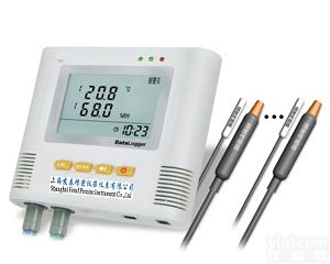 三路检测高精度温湿度记录仪，L95-6+，医<em>药厂</em>房检测|<em>温湿度计</em>