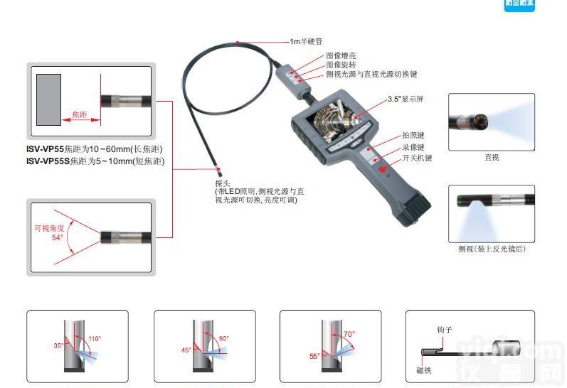 ISV-VP55直视/ISV-VP55S<em>侧视</em>视频<em>内窥镜</em>