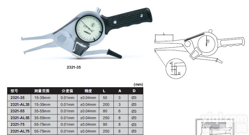 2321-35<em>指针式</em>内<em>卡规</em>,西安内<em>卡规</em>