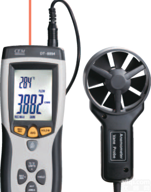 专业风速/风温/风量<em>测温仪</em>DT-8894找<em>北京</em>金泰科仪