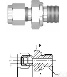 双<em>卡套</em>转外直<em>螺纹</em>接头