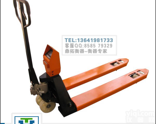 湛江<em>手推</em>式叉车<em>电子秤</em>报价,2T手动液压叉车电子磅秤规格