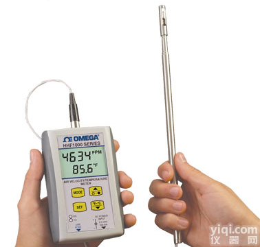 美国Omega<em>温湿度计</em> HHF1000系列 <em>手持式</em>空气速度 温度计