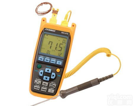 Omega四<em>通道</em>温度<em>记录仪</em>  HH147U 四<em>通道</em>手持式温度数据<em>记录仪</em>