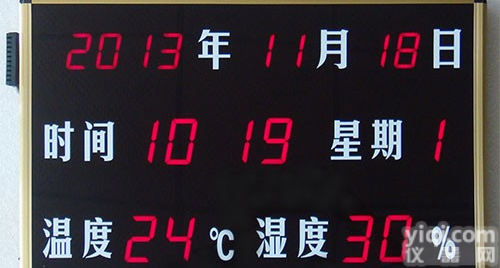 供应发泰HTT15RB公检法<em>审讯室</em>专用<em>温湿度</em>显示屏