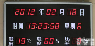 HTTPRE时间、<em>温湿度</em>压差显示屏，气压<em>温湿度</em><em>显示仪</em>，游泳馆<em>温湿度</em>计