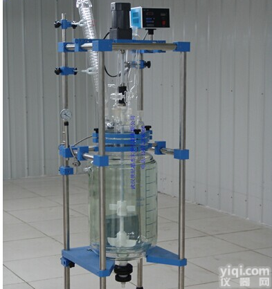 中试<em>双层玻</em>璃反应釜(50L)/订做<em>双层玻</em>璃反应釜/订做玻璃反应釜价格/玻璃反应釜