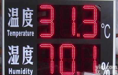 上<em>海发</em>泰<em>大屏</em>幕温度湿度显示屏操作手册