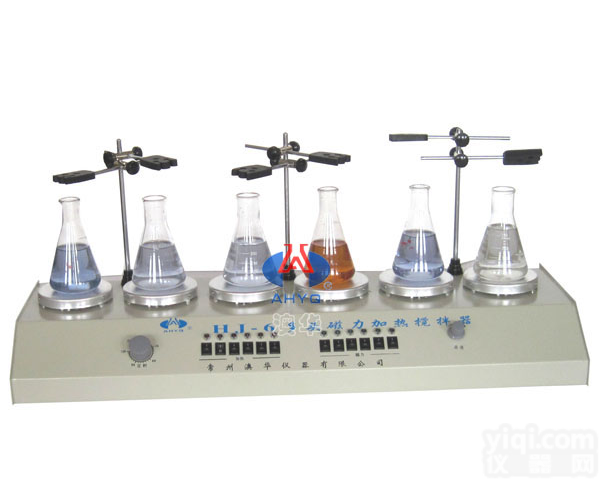 常州<em>澳华</em>专业生产多头磁力加热<em>搅拌器</em>HJ-6 <em>磁力搅拌</em>器