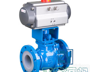 Q641F46<em>气动衬氟球阀</em>，气动衬氟阀，气动球阀，衬氟气动球阀