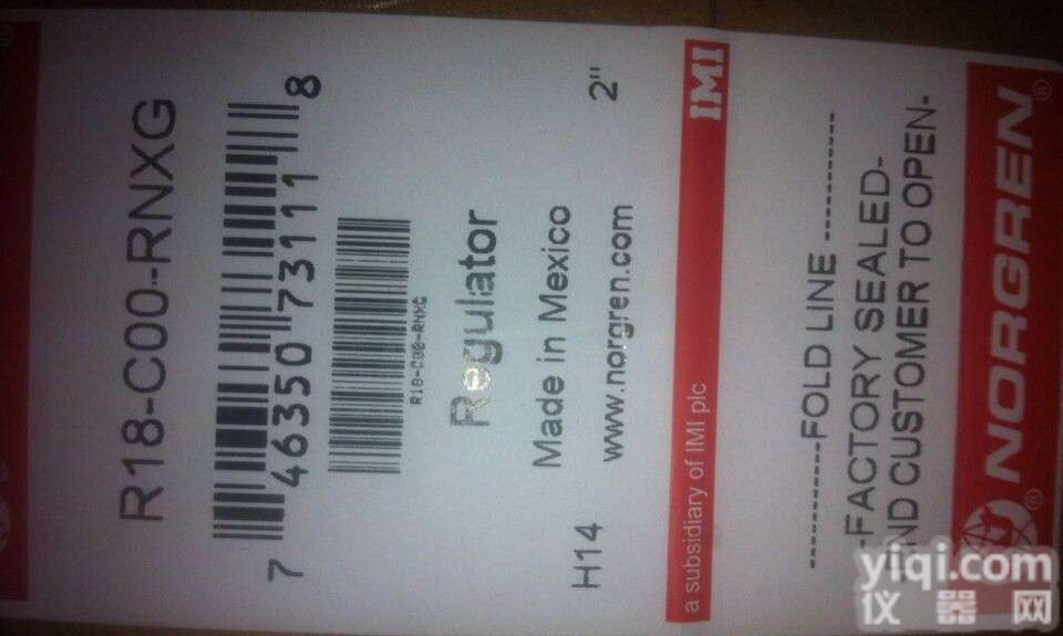 <em>NORGREN</em> R18-C00-RNXG 英国<em>诺冠</em>气控<em>减压阀</em>