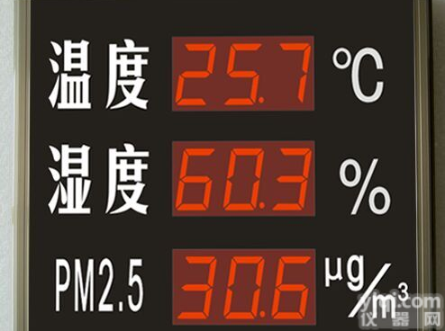 <em>温湿度</em>PM2.5检测仪HTPMA,<em>大屏</em>幕<em>温湿度</em>PM三合一<em>显示</em>屏