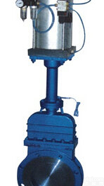 上海标一阀门 <em>法兰</em>式<em>铸钢</em>气动刀型阀