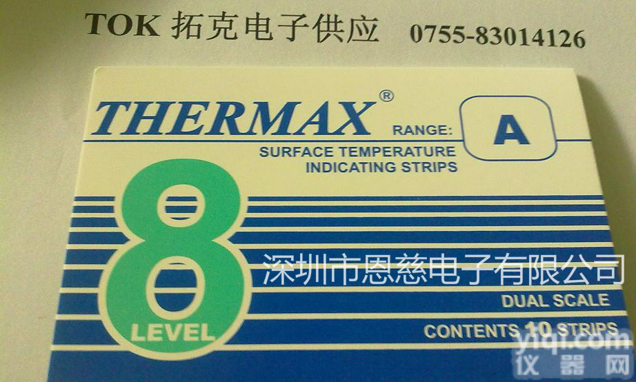 代理英国THERMAX<em>温度</em>纸 <em>微型</em><em>温度</em>纸3格系列 监控<em>温度</em>变色<em>试纸</em> 3格