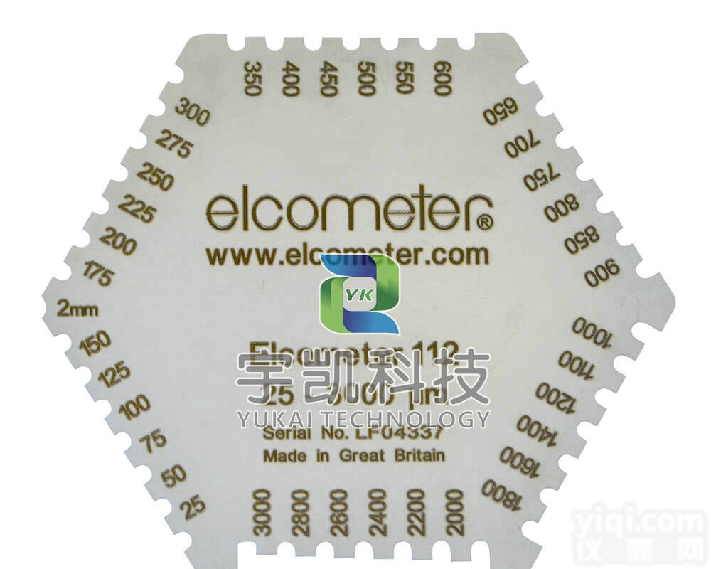 英国易高<em>Elcometer</em> 112AL/112/<em>3236</em><em>六角</em>湿膜梳