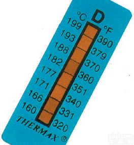 代理英国THERMAX温度纸10格A02型温度<em>试纸</em>测温<em>试纸</em> <em>感温</em><em>热敏</em><em>试纸</em>
