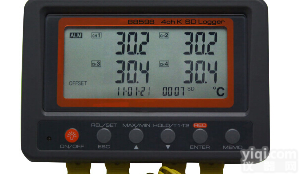 AZ88598工业<em>壁挂式</em>大荧幕电子<em>温度计</em> 台湾衡欣 温度表