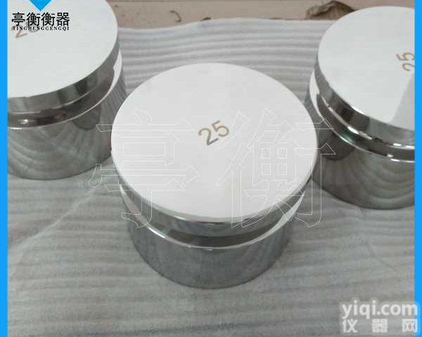 25kg圆柱形标准<em>砝码</em>，M1<em>等级</em>304<em>不锈钢</em><em>砝码</em>