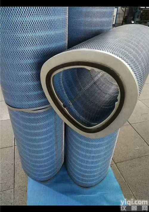 供应新型三角盖除尘滤筒  唐纳森三角形蓝色进口<em>阻燃</em>纸<em>防火</em>除尘滤芯