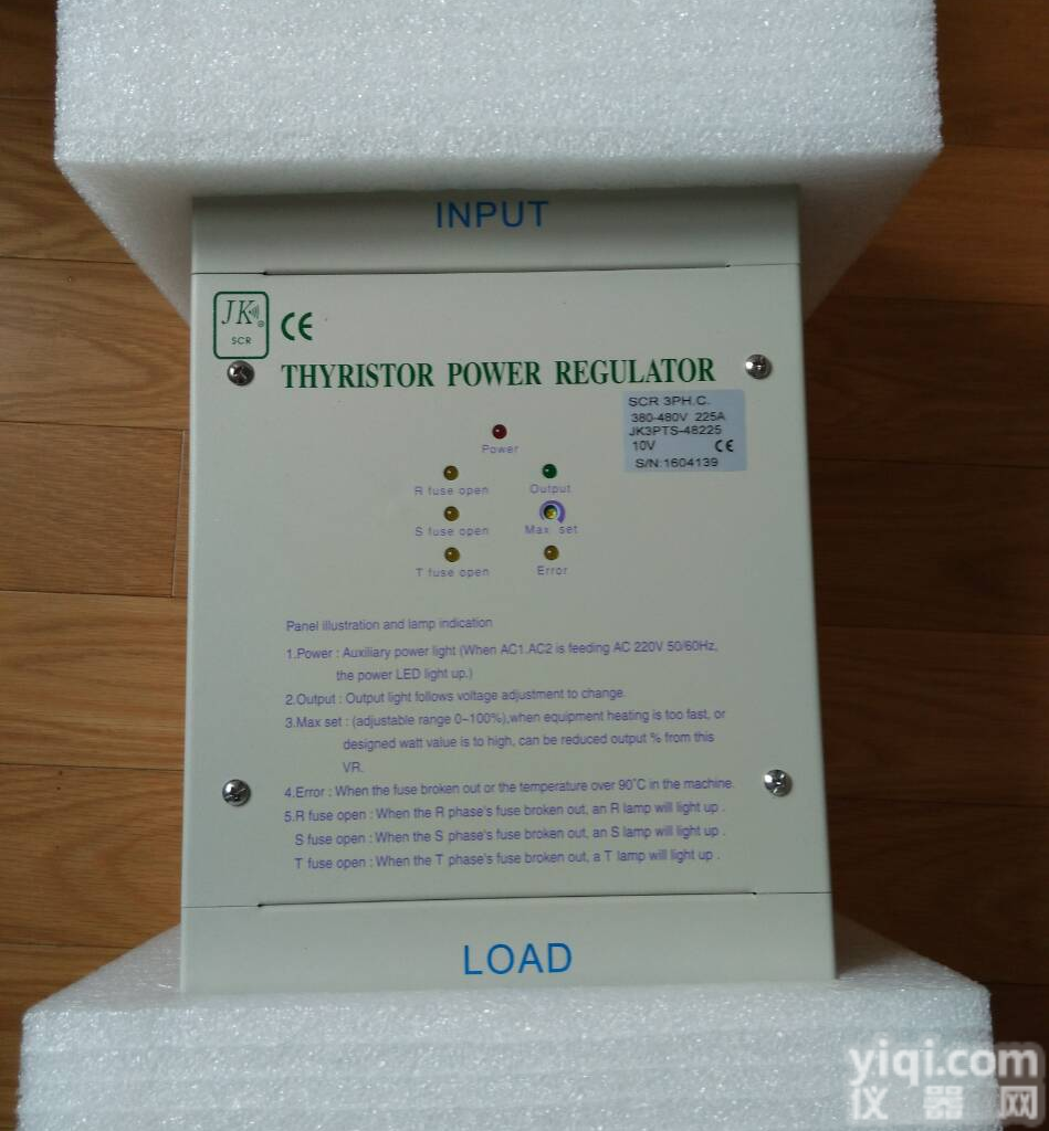 台湾JK积奇<em>电感</em>性<em>负载</em>SCR电力调整器JK3PTS-48225