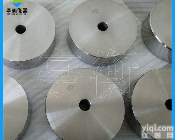 10kg中间带孔的<em>砝码</em>，不锈钢<em>圆孔</em>形<em>砝码</em>