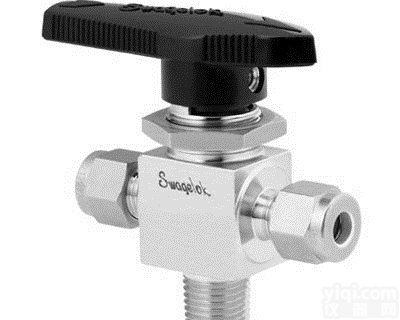 美国不锈钢3通 球阀， NPT外<em>螺纹</em> 世伟<em>洛克</em>卡套管<em>接头</em>