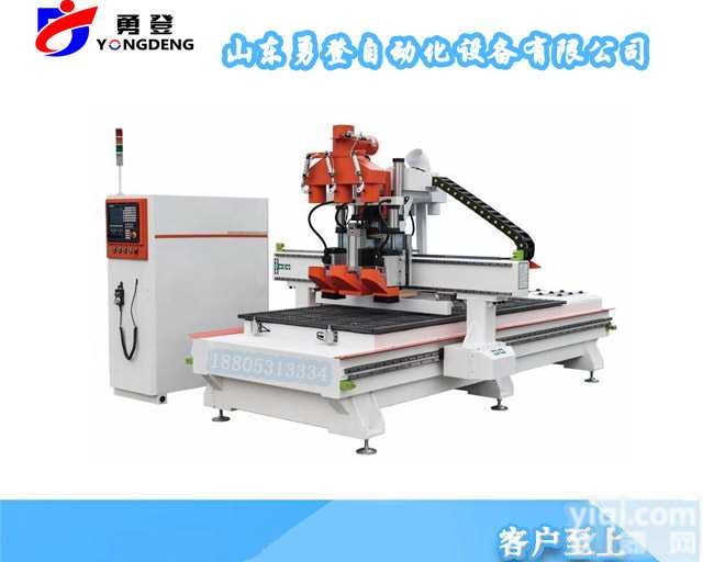 橱柜一排钻两主轴开料机ASCO<em>山东</em>勇登<em>板式家具</em>生产线