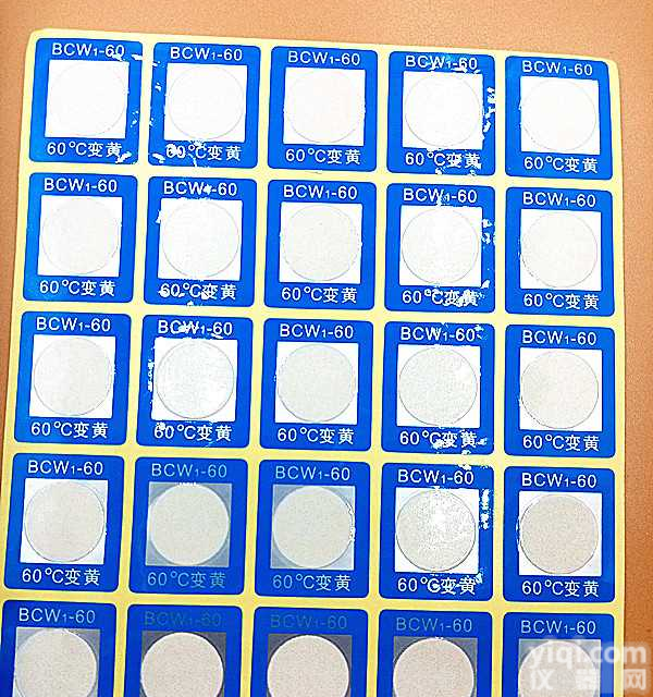 反光型变色<em>测温</em><em>贴片</em>/<em>测温</em>贴/温度纸/BCW1-<em>60</em>度/单格<em>测温</em>纸25片