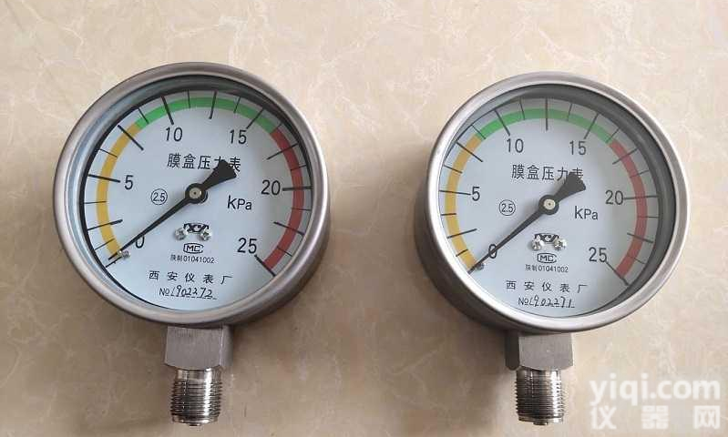 <em>直销</em><em>压力仪表</em>YE-150膜盒压力表 2.5级 150mm