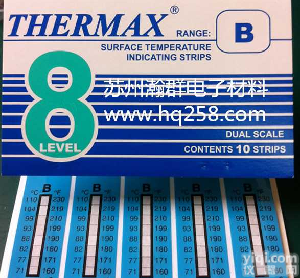 <em>英国</em>进口<em>八格</em>温度热敏试纸/<em>测温</em>纸/<em>八格</em>B热敏试纸/71℃- 110℃