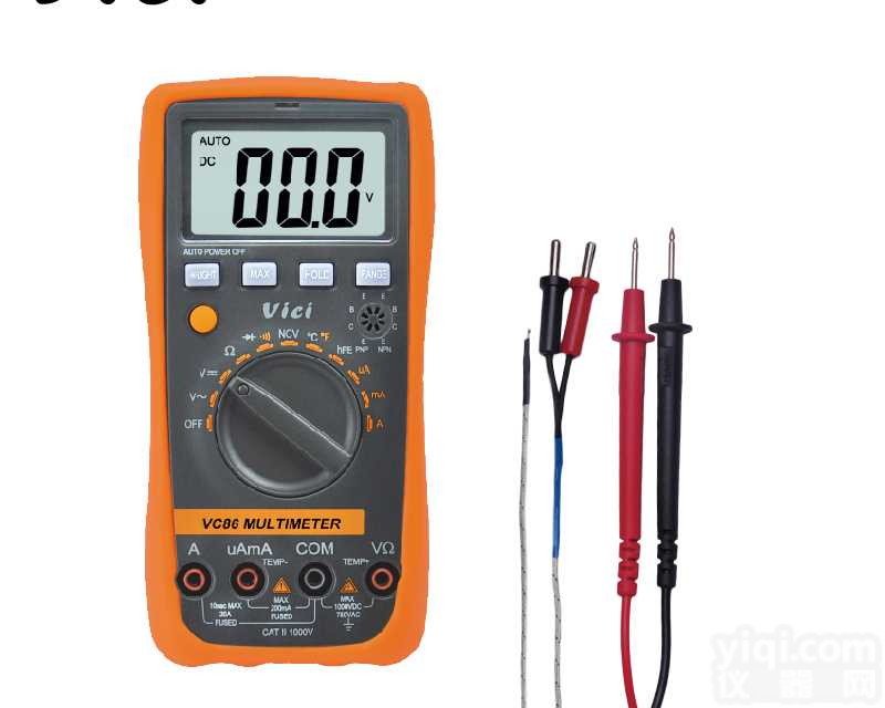 维希Vici 非接触式电压探测声光报警数字<em>万用表</em> 3 1/2位<em>自动</em><em>量程</em>手持式数显多用表