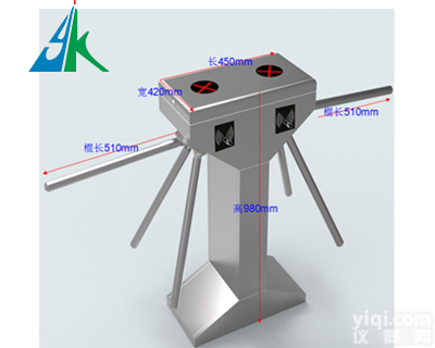 成都远控立式双机芯<em>三辊</em>闸<em>门禁</em> 双通道三锟闸<em>门禁</em>