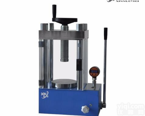 *新诺* 防护型 4柱手动粉末制<em>样机</em> 实验样品成形仪 台式油<em>压压</em>片机