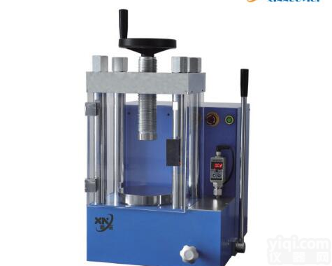 新诺**电动<em>压片机</em> 四立柱<em>数显</em>型台式粉末成型仪 手动+电动液压粉末<em>压片机</em>