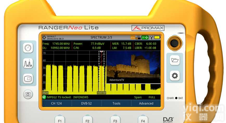 RANGER NEO Lite<em>卫星</em>地面电视图像场强仪 广播及数字电视综合测试仪 支持DVB,ISDB-T