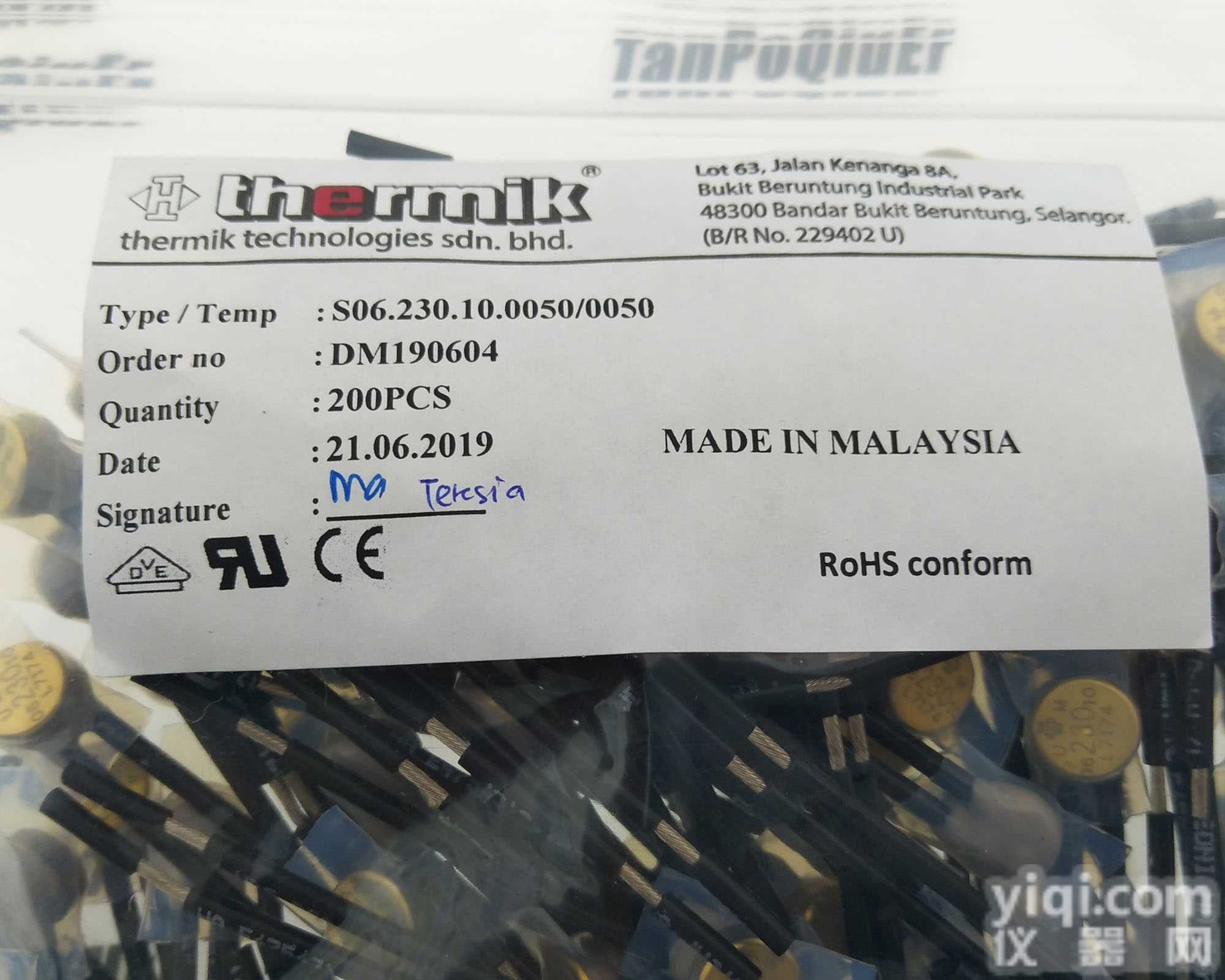 Thermik特密克  电机马达变压器<em>专用</em>热<em>保护</em>器 现货