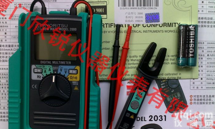MODEL2000<em>日本</em>克列茨KYORITSU<em>数字式</em>卡片<em>万用表</em>KEW2000