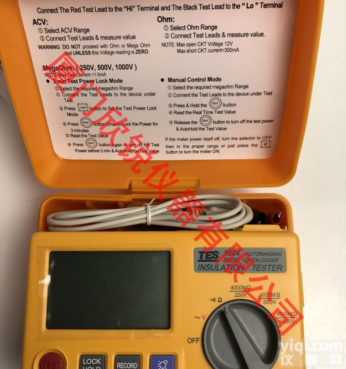 泰仕TES1604数位<em>绝缘</em><em>测试器</em><em>绝缘</em><em>测试仪</em>兆欧表TES-1604