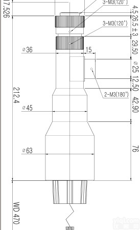 超长工作距离远心<em>镜头</em>，0.5倍光学<em>放大</em><em>倍率</em>