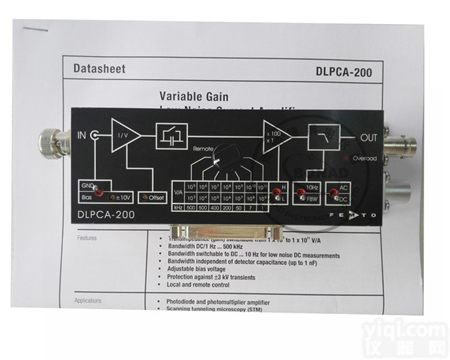 DLPCA-200低噪声<em>微弱</em>信号<em>电流</em>放大器
