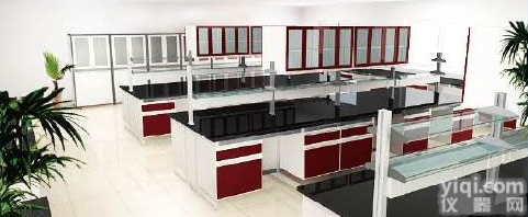 <em>铝木实验台</em>，铝木实验室边台