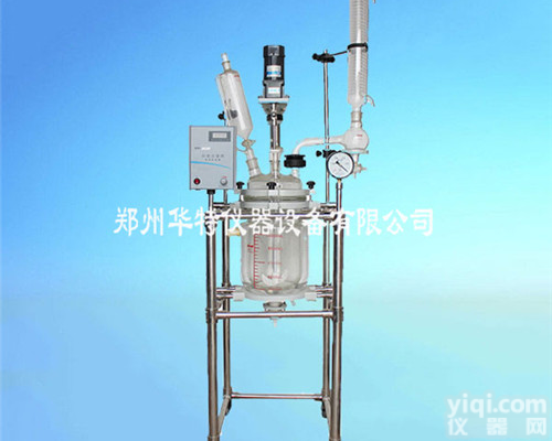 <em>S212-10L双层玻璃反应釜</em>/双层玻璃反应器